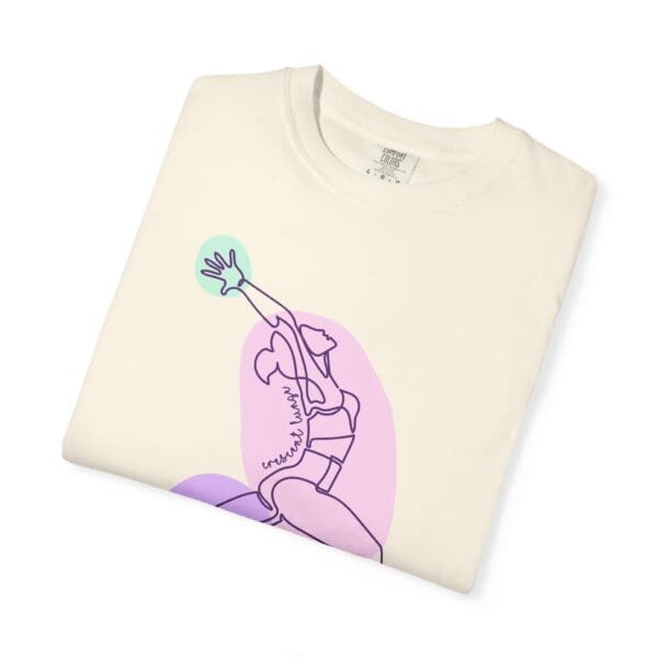 Crescent Lunge Aesthetic Yoga Heavyweight T-Shirt - Dark Lines - Image 8