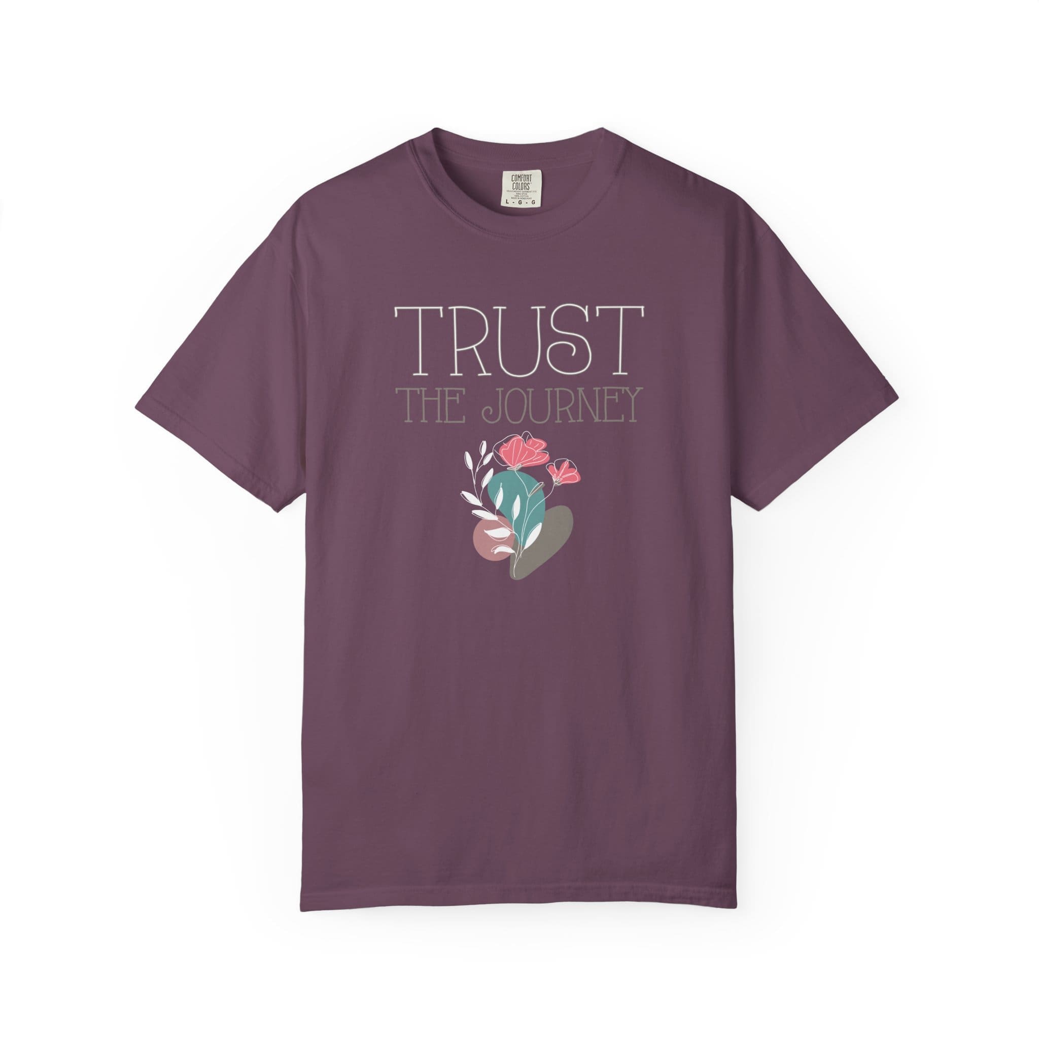 Trust the Journey Heavyweight T-Shirt - Floral Text - Image 7