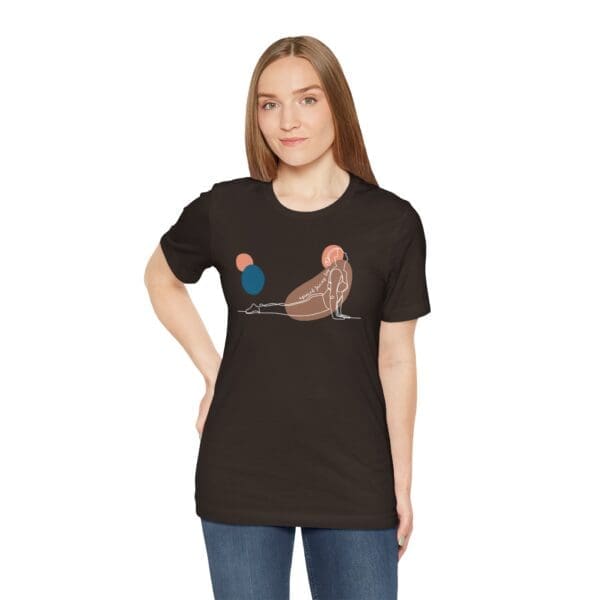 Upward Facing Dog Aesthetic Yoga Lightweight Shirt - Light Lines - Image 15
