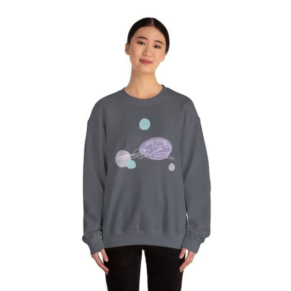 Extended Child's Pose Aesthetic Yoga Crewneck Sweatshirt - Image 11
