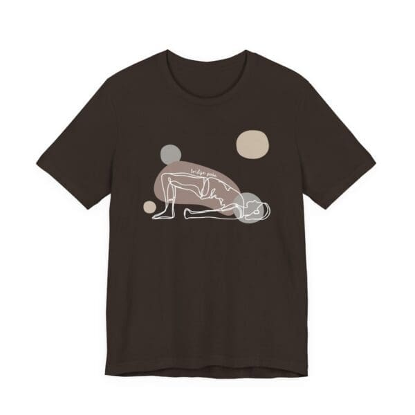 Bridge Pose Aesthetic Yoga Lightweight T-Shirt - Light Lines - Image 8