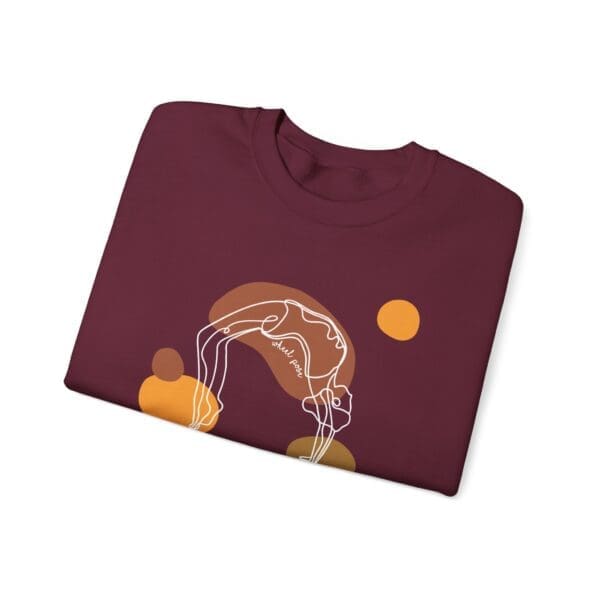Wheel Pose Aesthetic Yoga Crewneck Sweatshirt - Image 16
