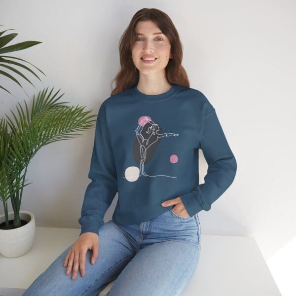 Dancer's Pose Aesthetic Yoga Crewneck Sweatshirt - Image 10
