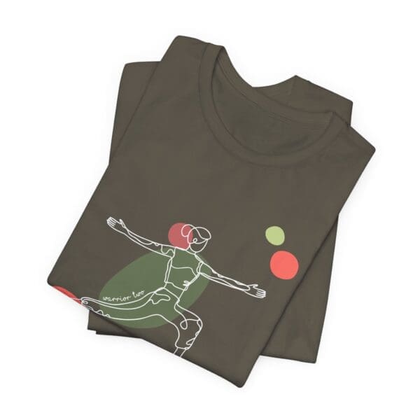 Warrior Two Pose Aesthetic Yoga Lightweight T-Shirt - Light Lines - Image 8