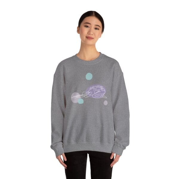 Extended Child's Pose Aesthetic Yoga Crewneck Sweatshirt - Image 15