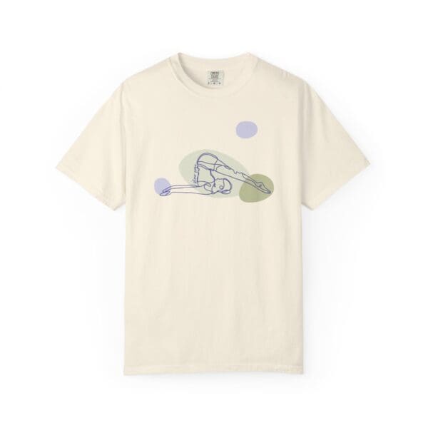Plow Pose Aesthetic Yoga Heavyweight T-Shirt - Dark Lines - Image 7