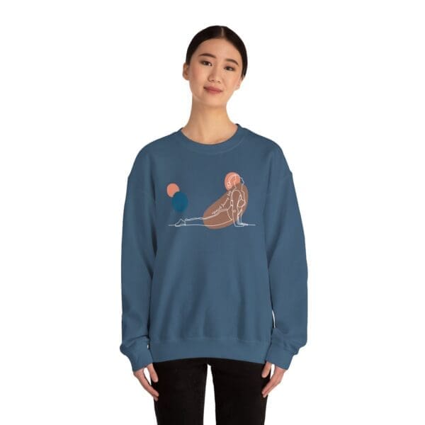 Upward Facing Dog Pose Aesthetic Yoga Crewneck Sweatshirt - Image 10