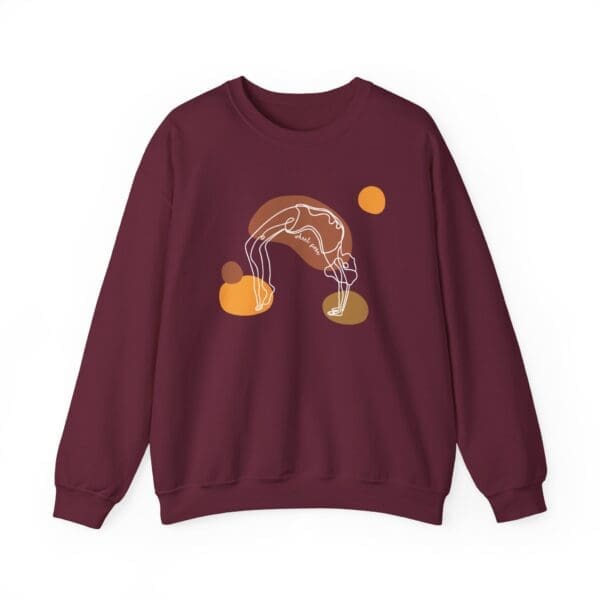 Wheel Pose Aesthetic Yoga Crewneck Sweatshirt - Image 15