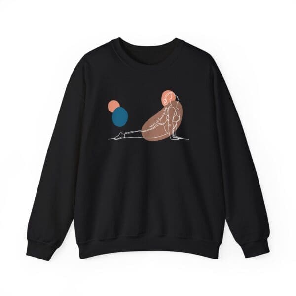 Upward Facing Dog Pose Aesthetic Yoga Crewneck Sweatshirt - Image 11