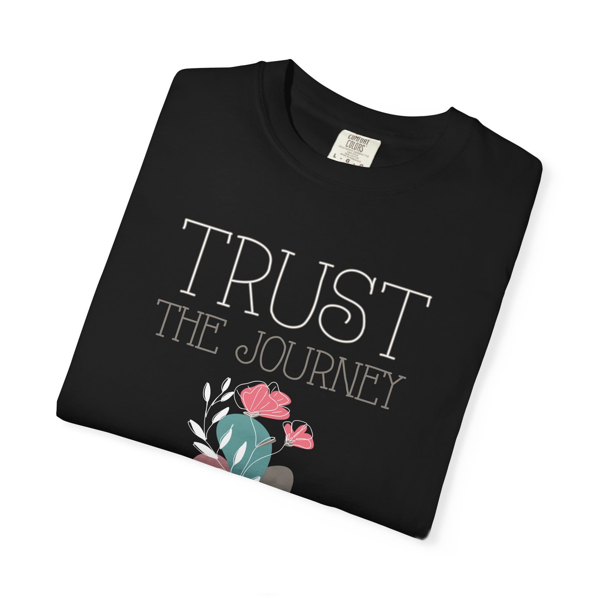 Trust the Journey Heavyweight T-Shirt - Floral Text - Image 13