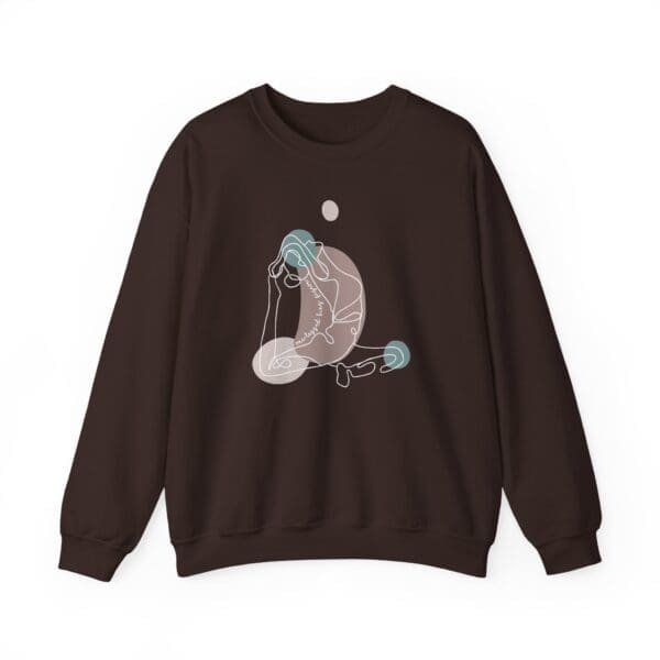 One-Legged King Pigeon Pose Aesthetic Yoga Crewneck Sweatshirt - Image 7