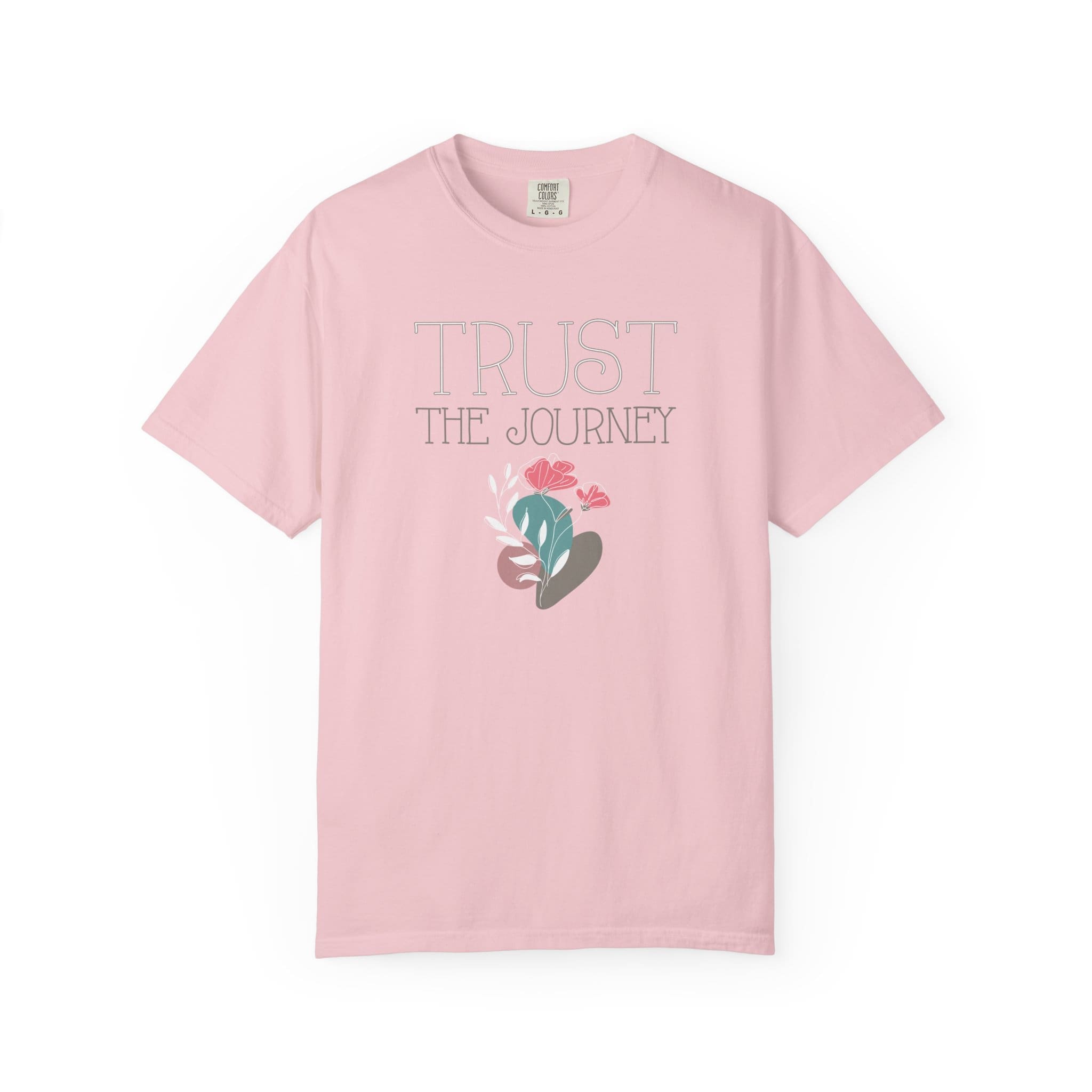 Trust the Journey Heavyweight T-Shirt - Floral Text - Image 3