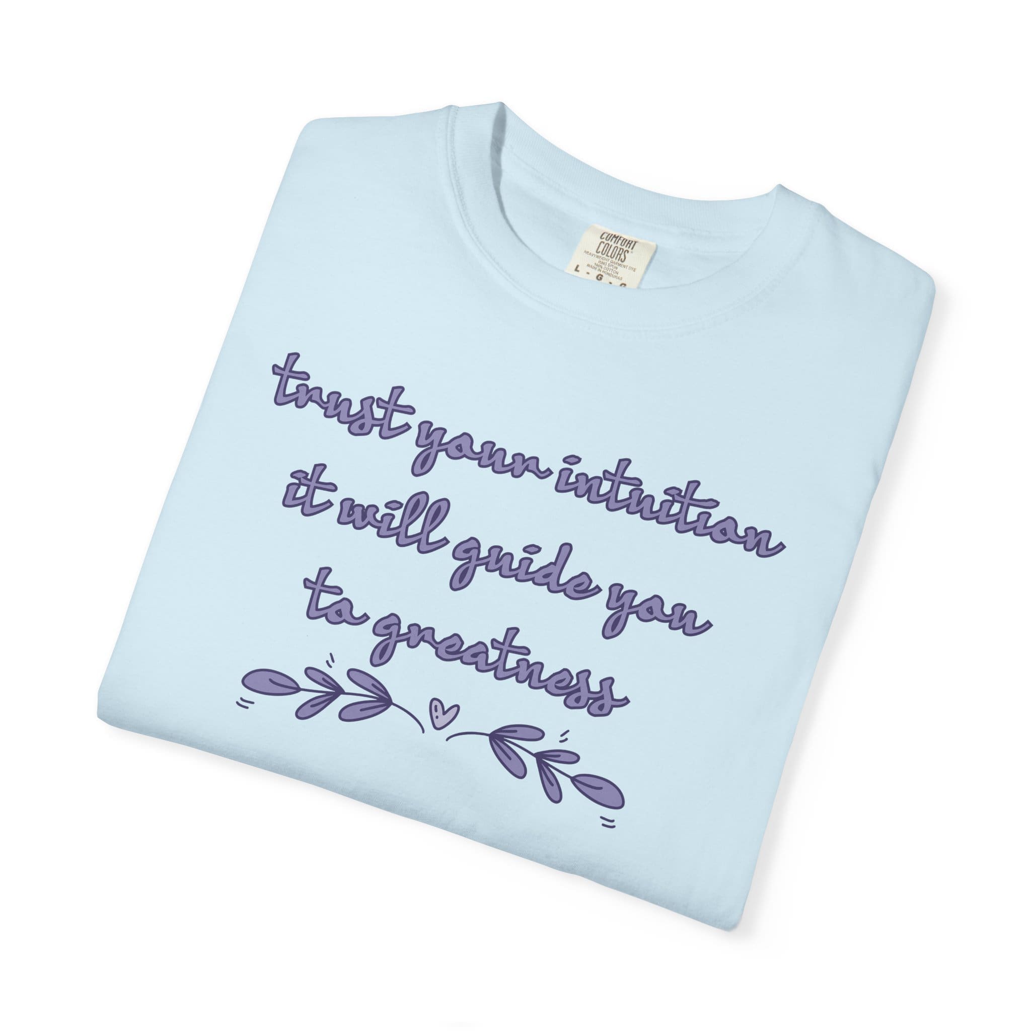 Trust Your Intuition Heavyweight T-Shirt - Floral Text - Image 21