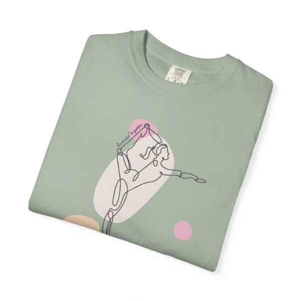 Dancer's Pose Aesthetic Yoga Heavyweight T-Shirt - Dark Lines - Image 21