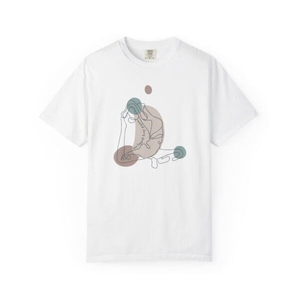One-Legged King Pigeon Aesthetic Yoga Heavyweight Tee-Dark Lines - Image 3