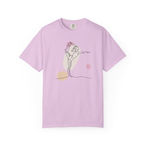Dancer's Pose Aesthetic Yoga Heavyweight T-Shirt - Dark Lines - Image 11