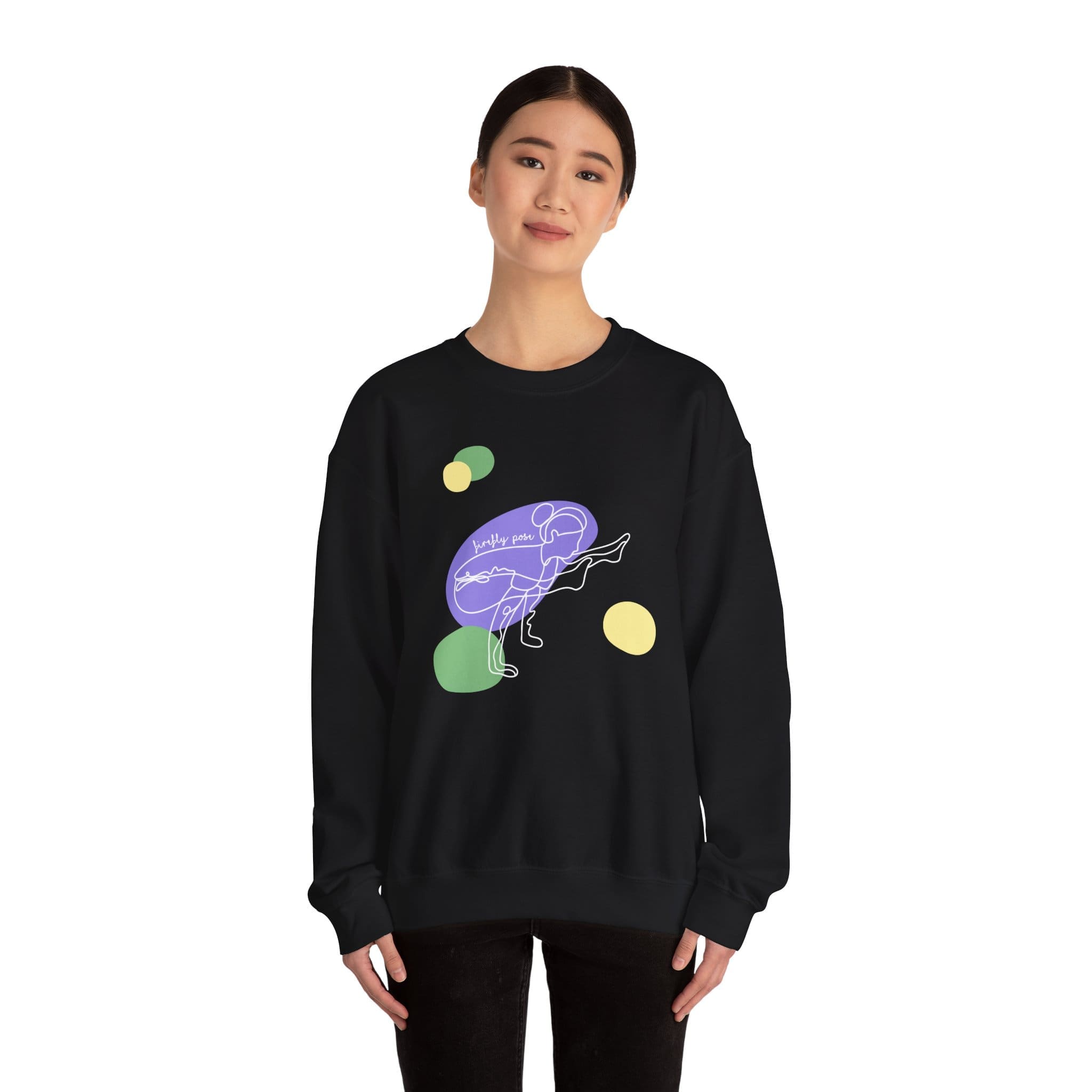 Firefly Pose Aesthetic Yoga Crewneck Sweatshirt - Image 14