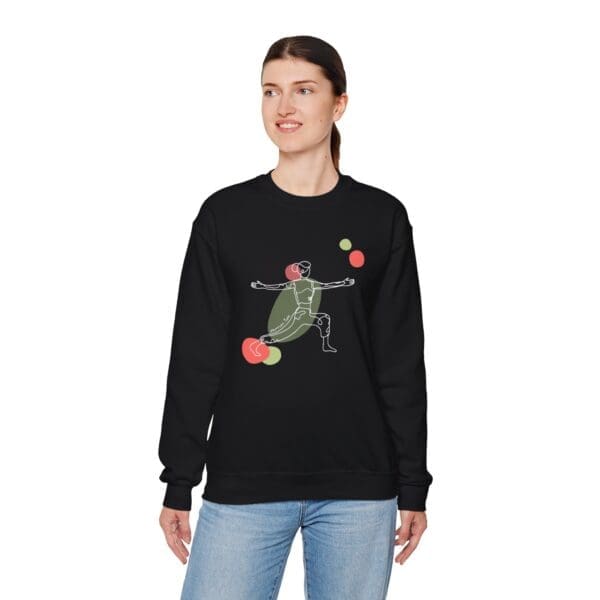 Warrior Two Pose Aesthetic Yoga Crewneck Sweatshirt - Image 15