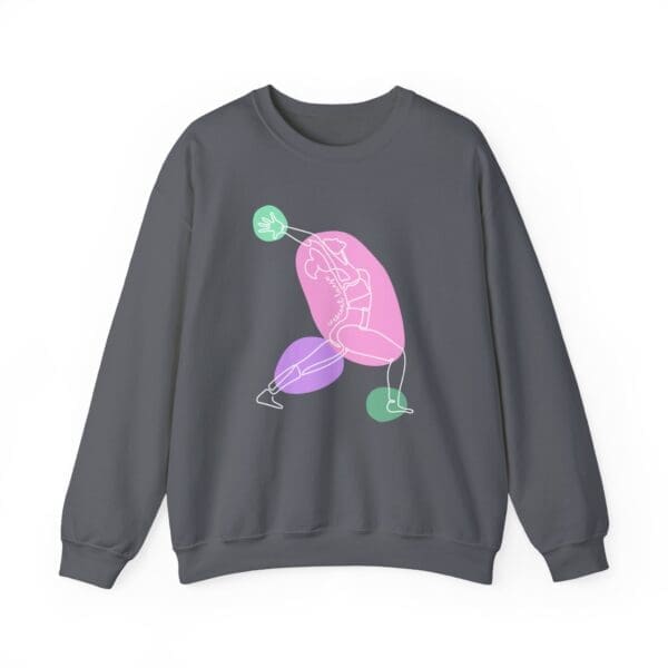 Crescent Lunge Pose Aesthetic Yoga Crewneck Sweatshirt - Image 16