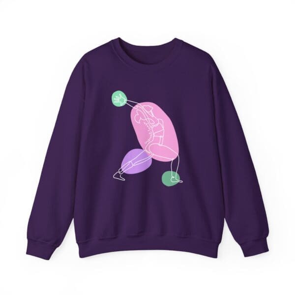 Crescent Lunge Pose Aesthetic Yoga Crewneck Sweatshirt - Image 7