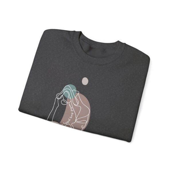 One-Legged King Pigeon Pose Aesthetic Yoga Crewneck Sweatshirt - Image 17