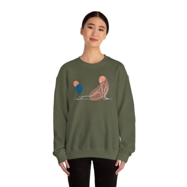 Upward Facing Dog Pose Aesthetic Yoga Crewneck Sweatshirt - Image 23