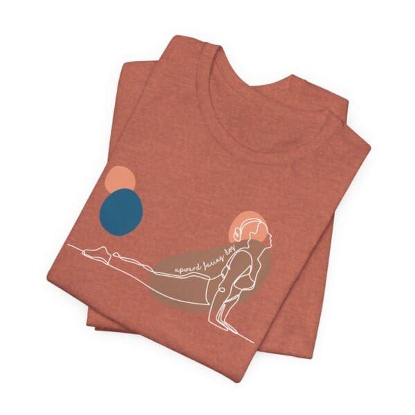 Upward Facing Dog Aesthetic Yoga Lightweight Shirt - Light Lines - Image 4