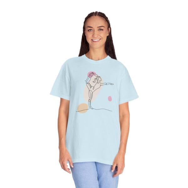 Dancer's Pose Aesthetic Yoga Heavyweight T-Shirt - Dark Lines - Image 19