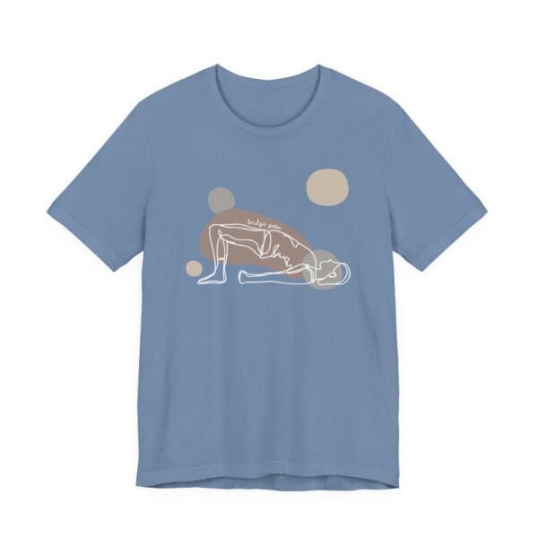 Bridge Pose Aesthetic Yoga Lightweight T-Shirt - Light Lines - Image 20