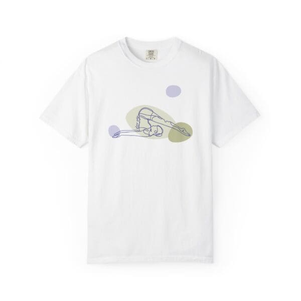 Plow Pose Aesthetic Yoga Heavyweight T-Shirt - Dark Lines - Image 3