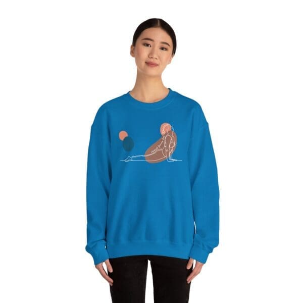 Upward Facing Dog Pose Aesthetic Yoga Crewneck Sweatshirt - Image 6