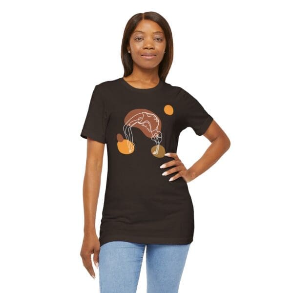 Wheel Pose Aesthetic Yoga Lightweight T-Shirt - Light Lines - Image 14