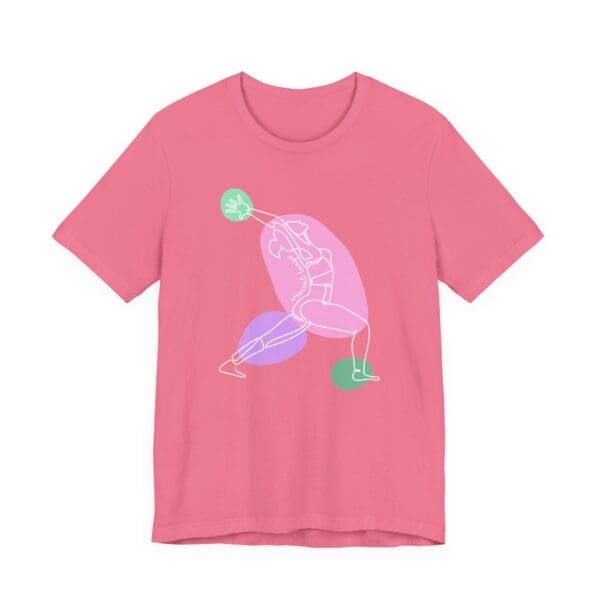 Crescent Lunge Aesthetic Yoga Lightweight T-Shirt - Light Lines - Image 11