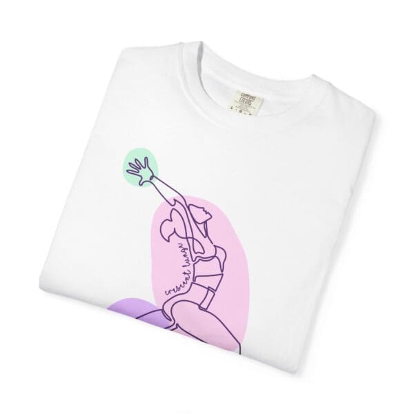 Crescent Lunge Aesthetic Yoga Heavyweight T-Shirt - Dark Lines - Image 4