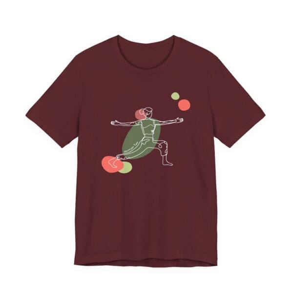 Warrior Two Pose Aesthetic Yoga Lightweight T-Shirt - Light Lines - Image 20