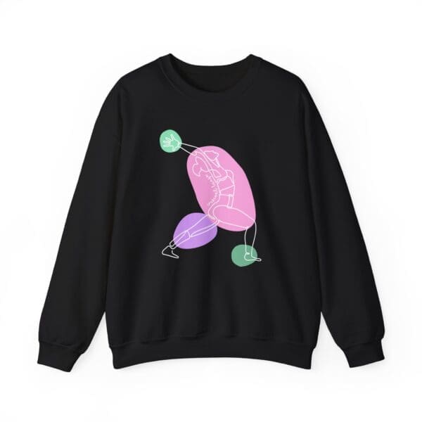 Crescent Lunge Pose Aesthetic Yoga Crewneck Sweatshirt - Image 20