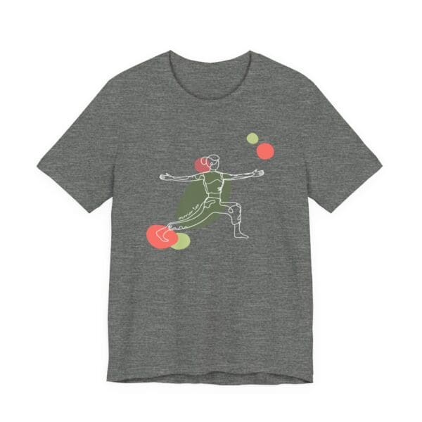 Warrior Two Pose Aesthetic Yoga Lightweight T-Shirt - Light Lines - Image 12