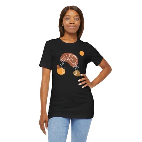 Wheel Pose Aesthetic Yoga Lightweight T-Shirt - Light Lines - Image 10
