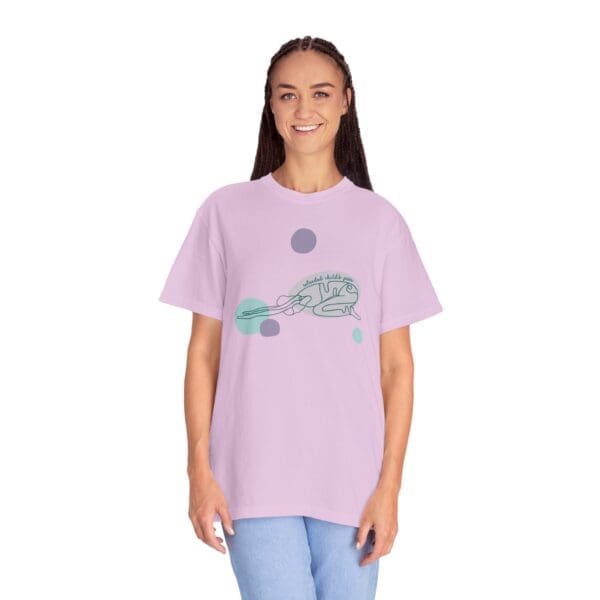 Extended Child's Pose Aesthetic Yoga Heavyweight Tee, Dark Lines - Image 15