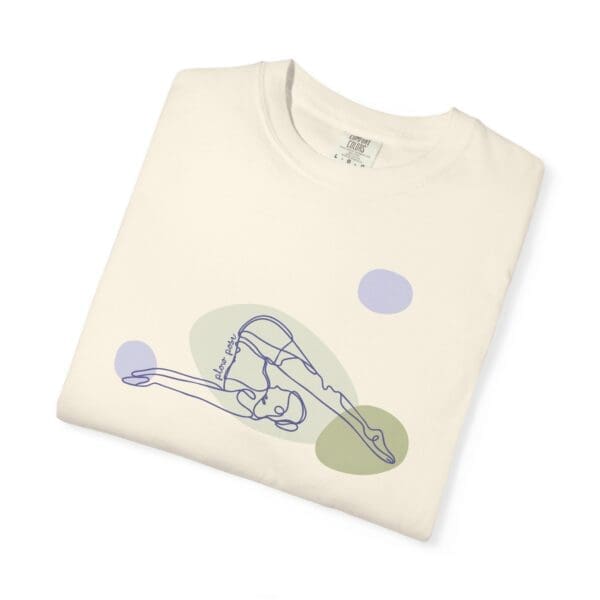 Plow Pose Aesthetic Yoga Heavyweight T-Shirt - Dark Lines - Image 8