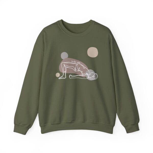 Bridge Pose Aesthetic Yoga Crewneck Sweatshirt - Image 3