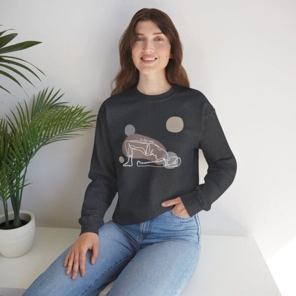 Bridge Pose Aesthetic Yoga Crewneck Sweatshirt - Image 18