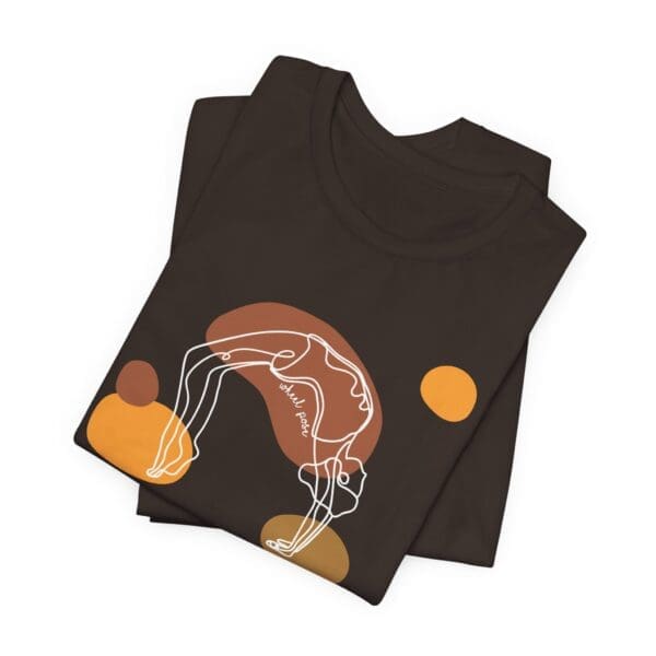 Wheel Pose Aesthetic Yoga Lightweight T-Shirt - Light Lines - Image 12