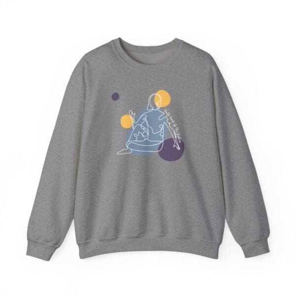 Half Lord of the Fishes Pose Aesthetic Yoga Crewneck Sweatshirt - Image 3