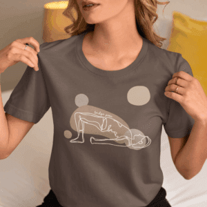 Bridge Pose Aesthetic Yoga Lightweight T-Shirt - Light Lines