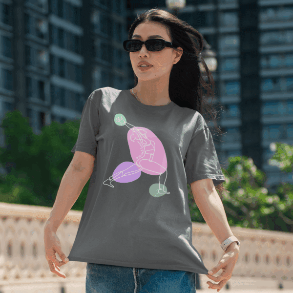 Crescent Lunge Aesthetic Yoga Lightweight T-Shirt - Light Lines