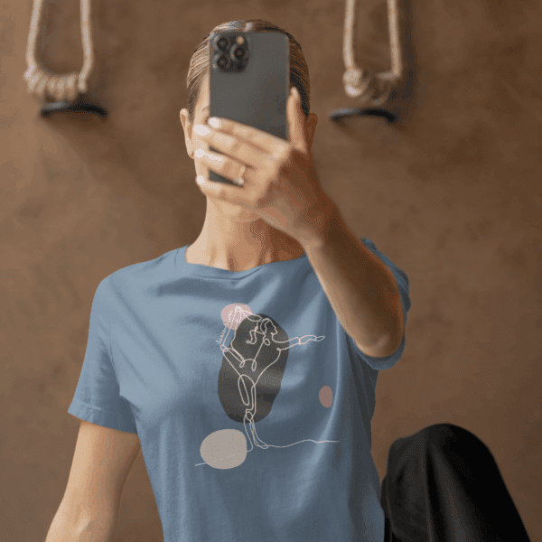 Dancer's Pose Aesthetic Yoga Lightweight T-Shirt - Light Lines