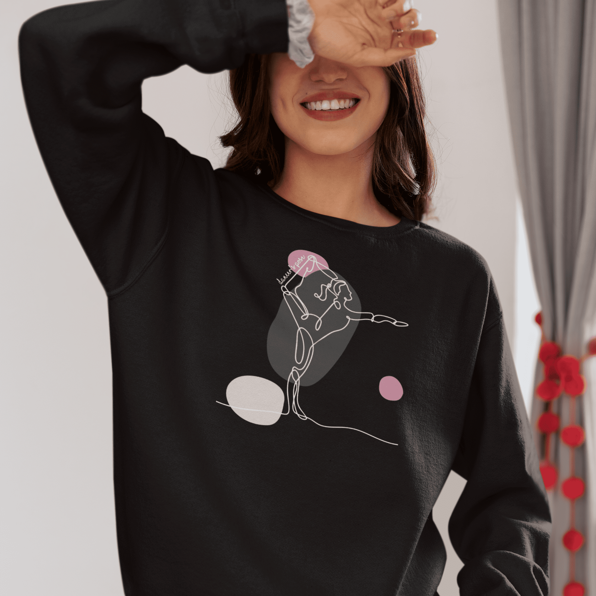 Dancer's Pose Aesthetic Yoga Crewneck Sweatshirt