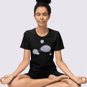 Extended Child's Pose Aesthetic Yoga Lightweight Tee, Light Lines