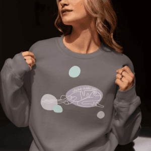 Extended Child's Pose Aesthetic Yoga Crewneck Sweatshirt